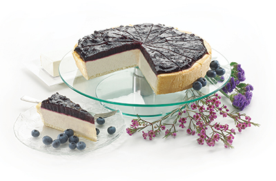 A blueberry cheesecake.