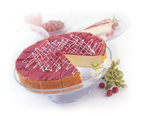 A cranberry cheesecake.